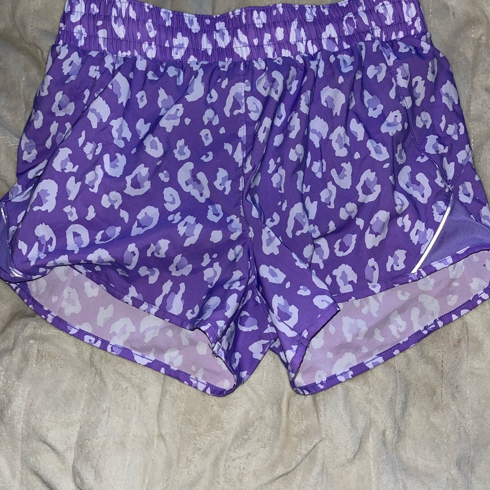 All in Motion Purple Patterned Athletic Shorts